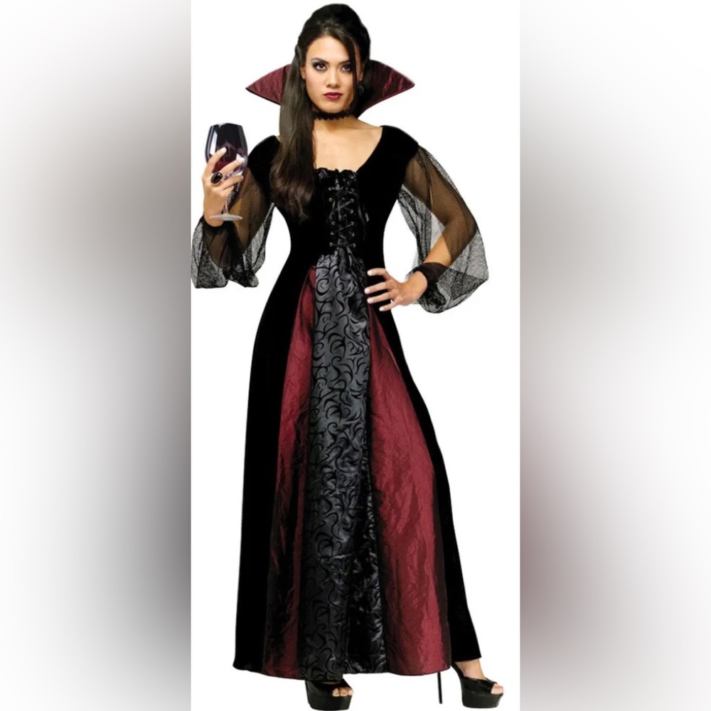 Gothic Maiden Vampiress Costume (Adult) (Small/Medium 2-8)